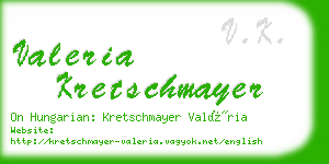 valeria kretschmayer business card